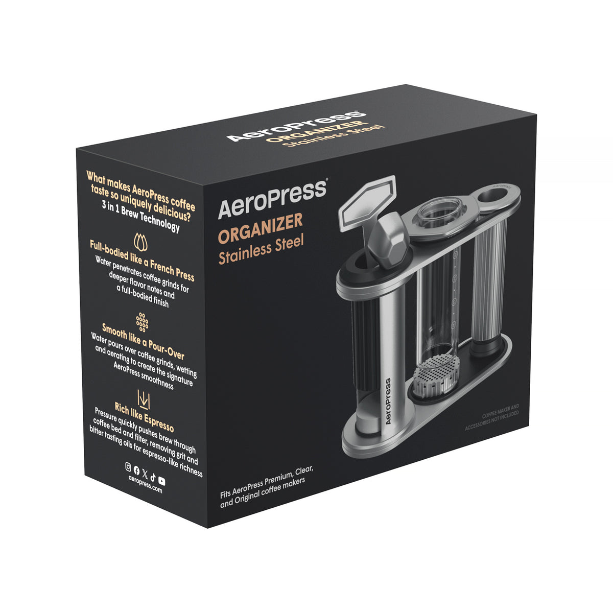 Aeropress geymslulausn (stál)